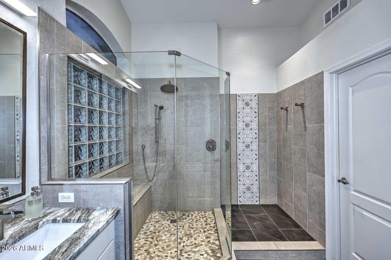 Leathered marble counter top