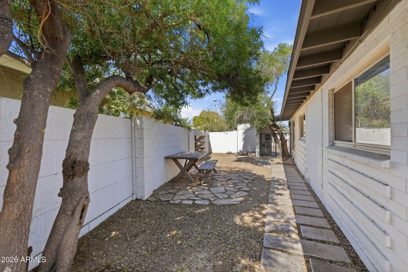 Shady West Side of Home