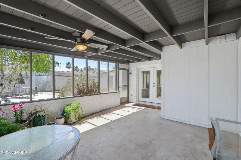 Enclosed Patio with Primary Suite access