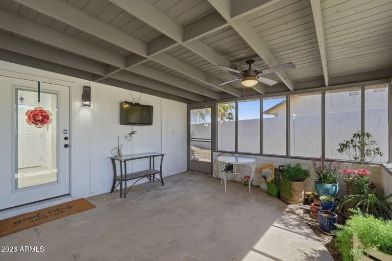 Enclosed Patio with Kitchen access