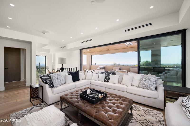 Upstairs Media Room w/ Covered Balcony