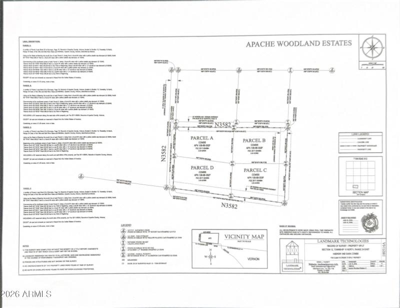 Survey Apache Woodland Estates ABCD Lots