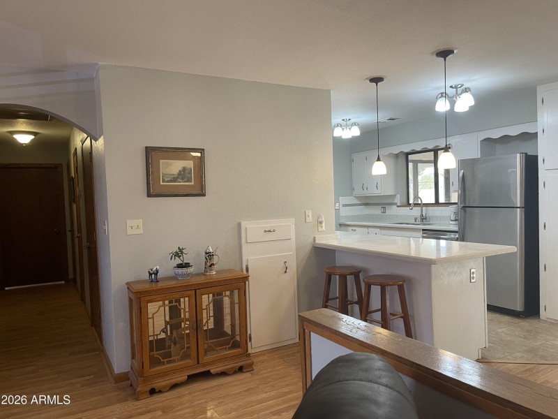 living room to kitchen