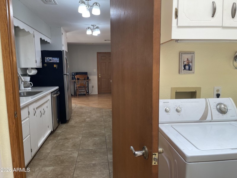 Laundry room off kitchen
