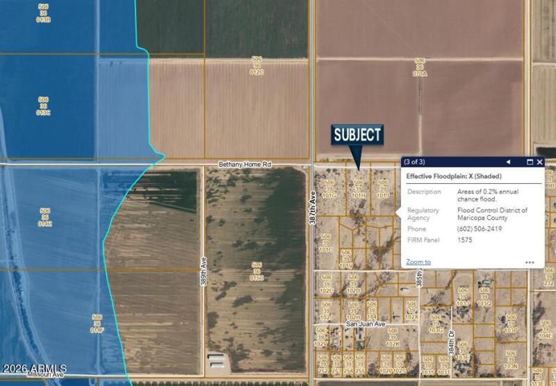 SEC 387th Ave and Bethany Home Flood Map