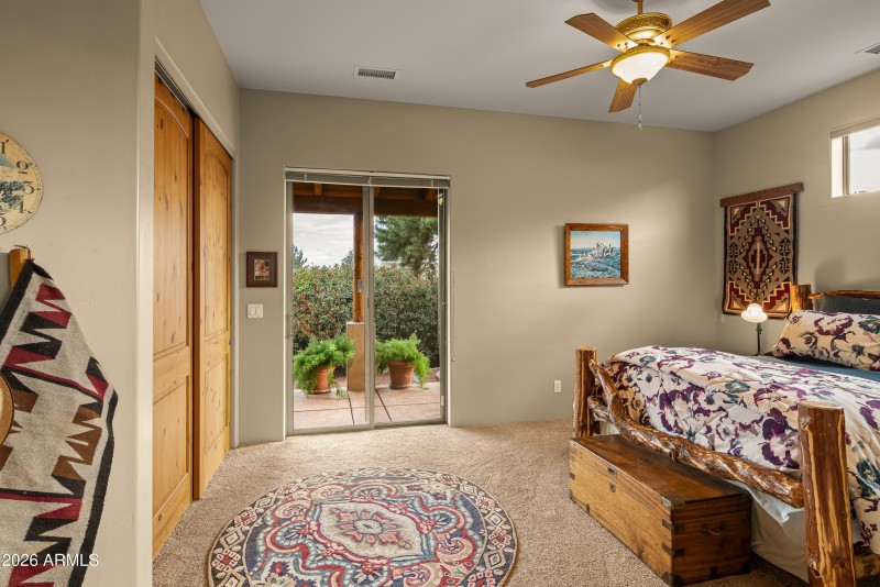 GUEST BEDROOM OFFERS OUTDOOR ACCESS