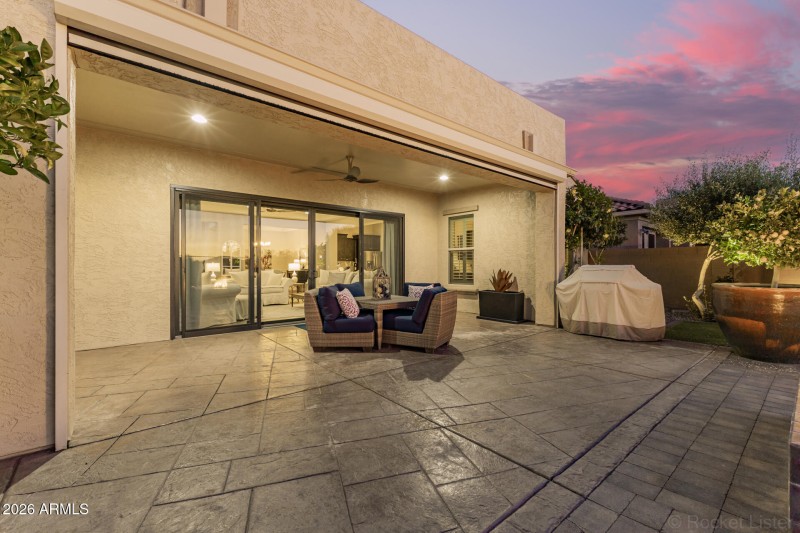 Stamped concrete patio