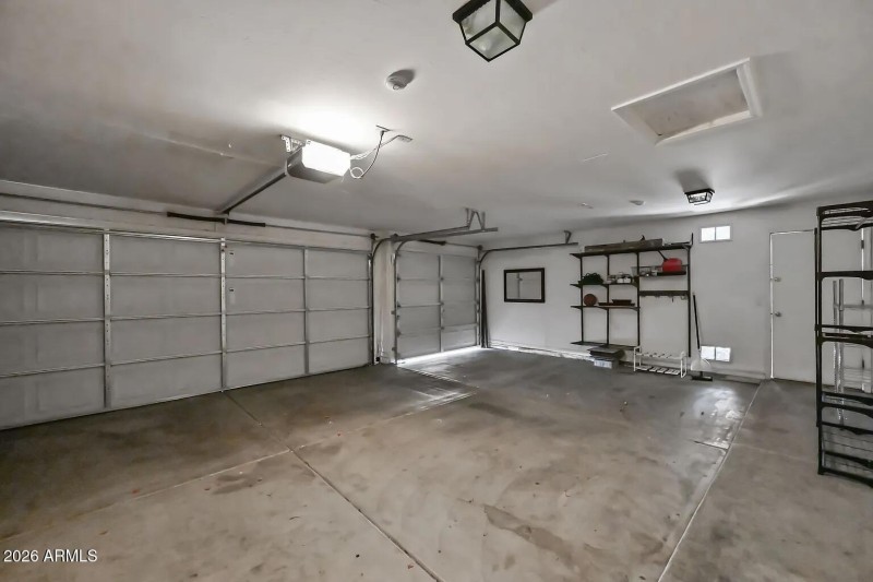spacious garage