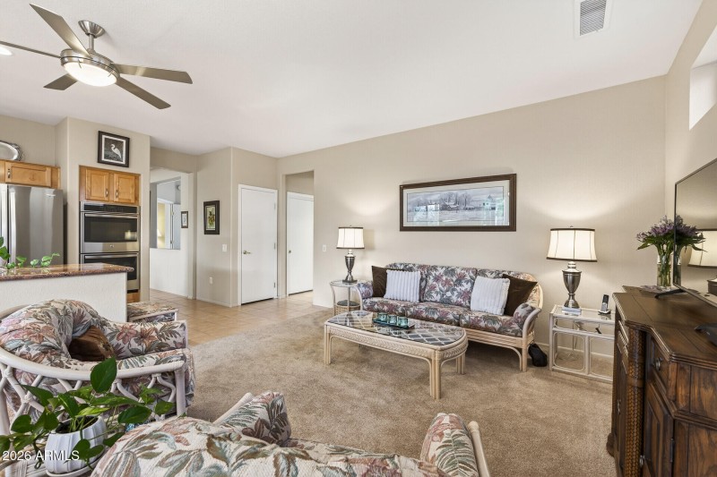 Family room toward laundry room & garage
