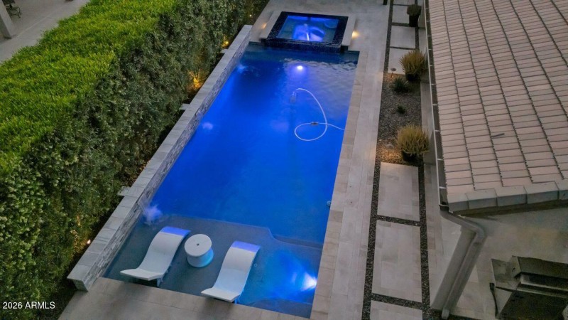 Private resort setting.