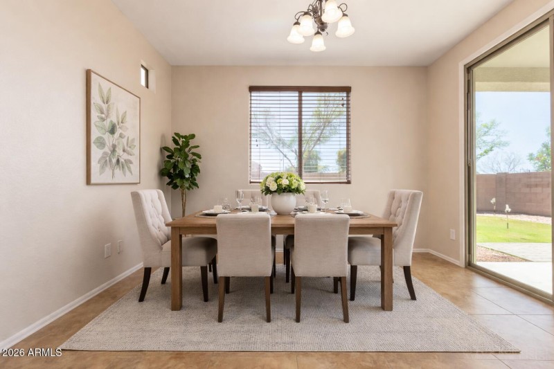 Modern and airy dining room setup