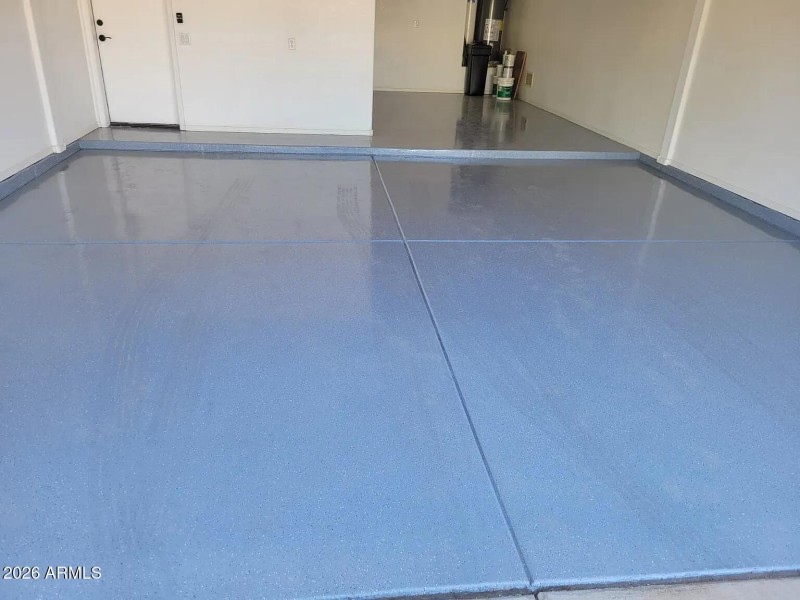 2.5 Car garage with epoxy flooring