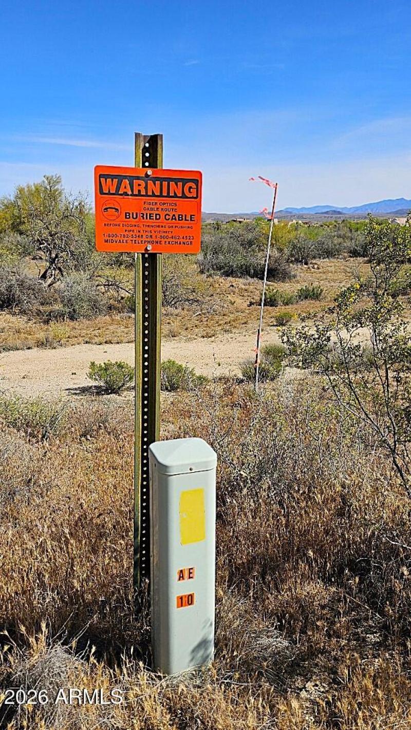 Fiber optic cable on property