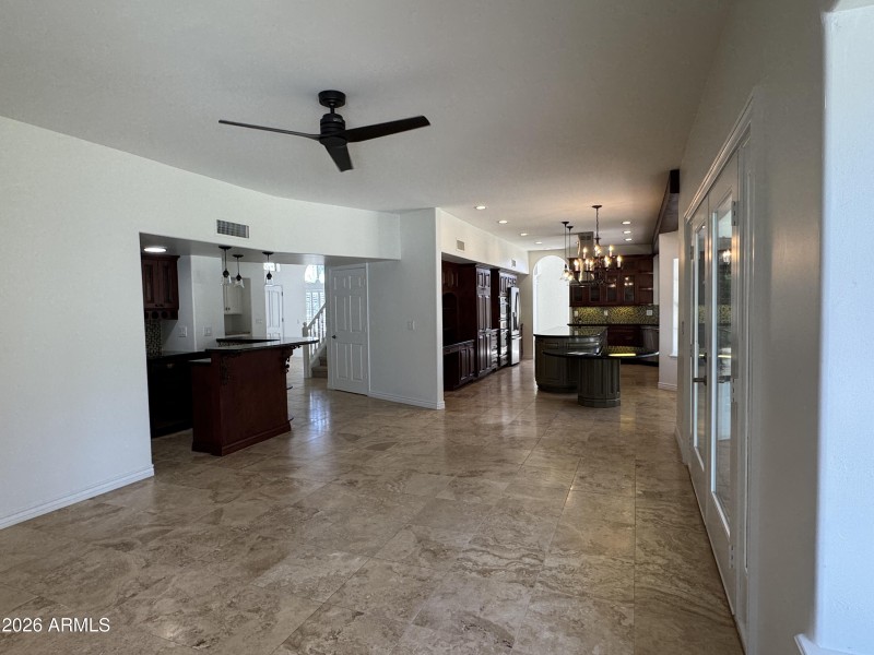Family Room to Bar and Kitchen