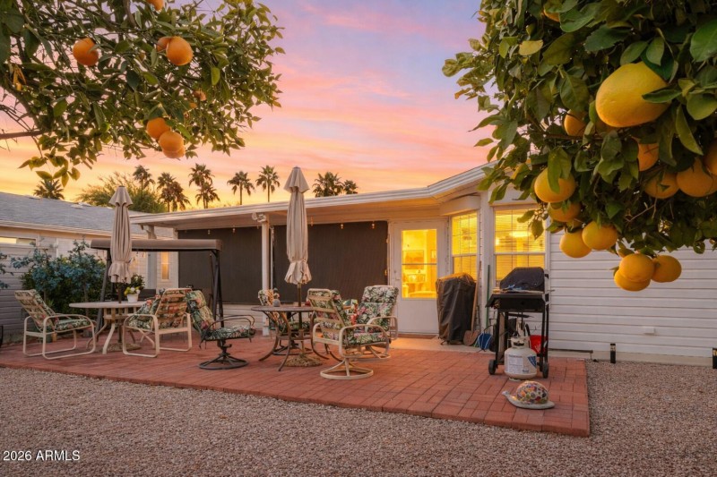 Back Patio - perfect for sunset dinners