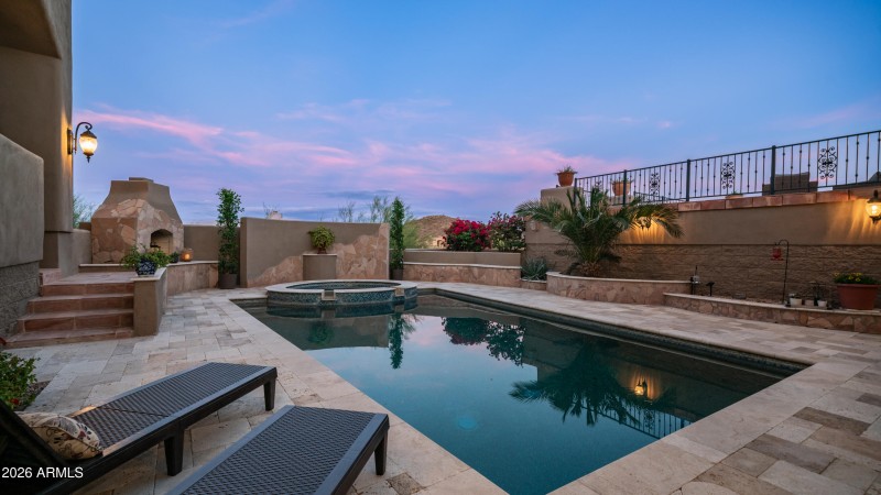 Resort style pool area