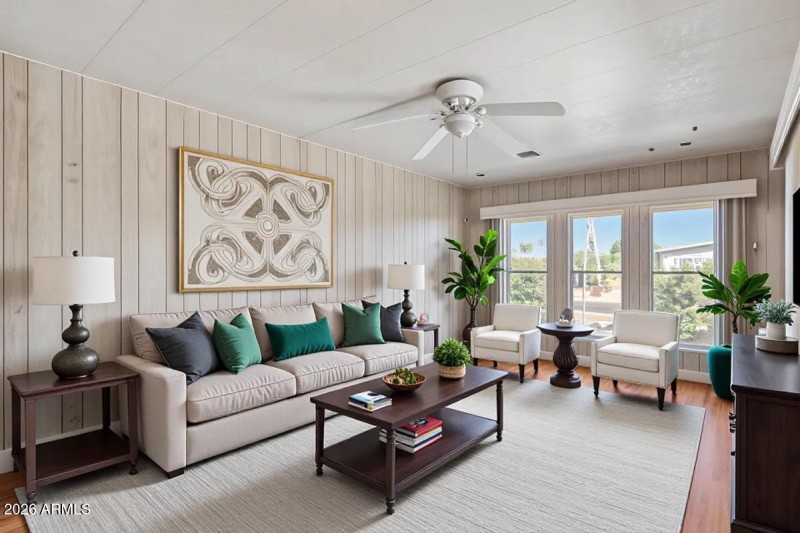 Virtually Staged living room