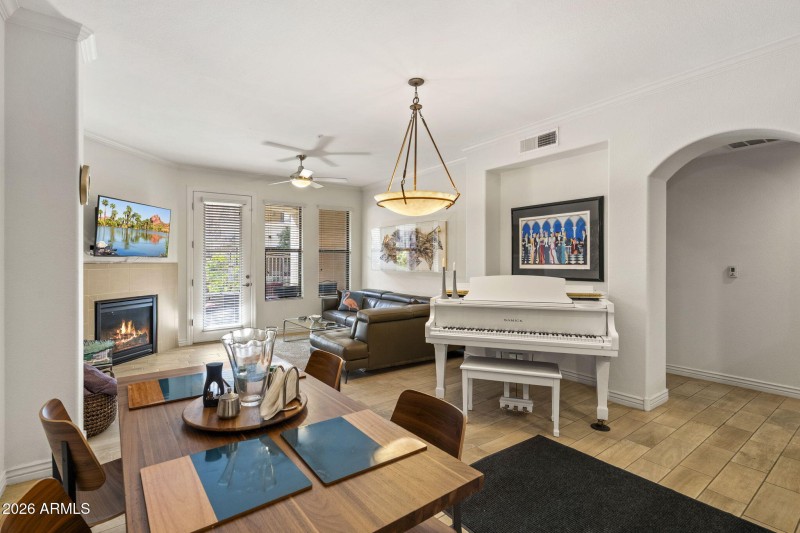 Living Room & Dining Area