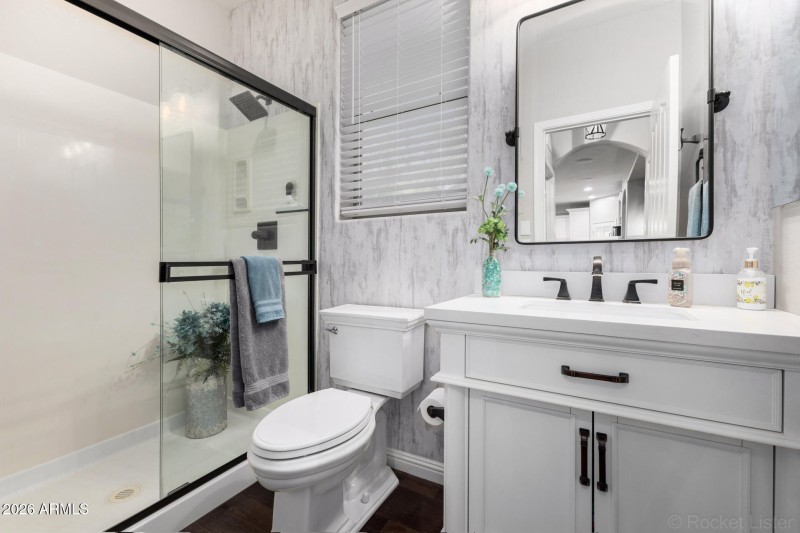 Downstairs Bathroom Step in Shower