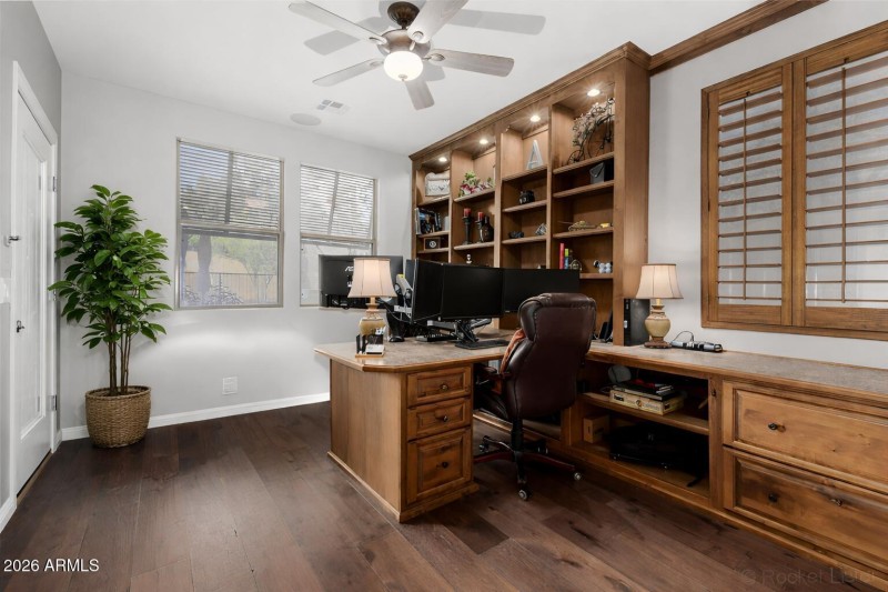 Office with Gorgeous Custom Built in