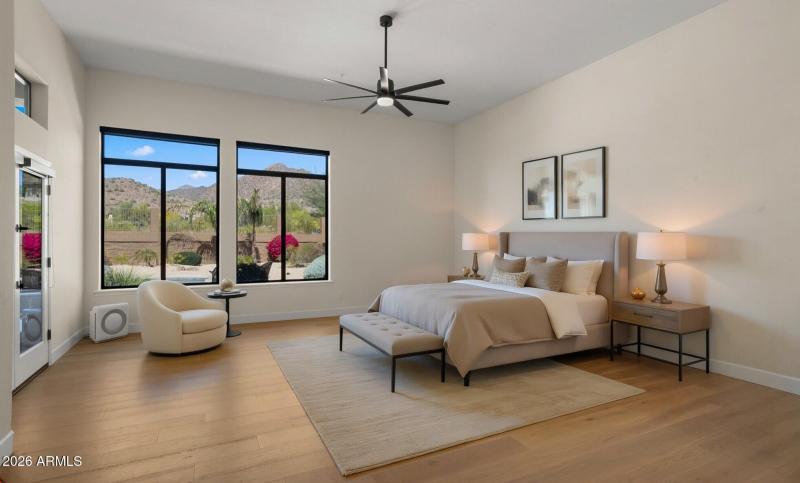 Virtually Staged Primary Bedroom