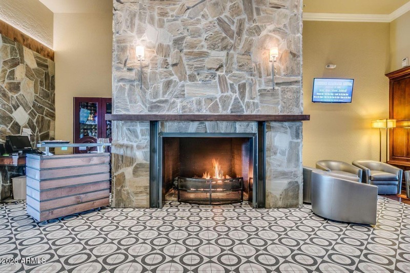 Stone & Barrel fireplace