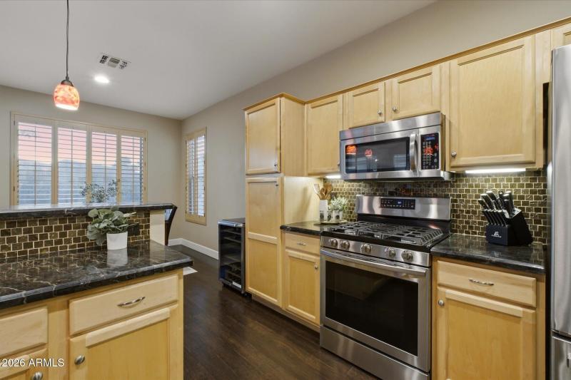 Kitchen with gas range