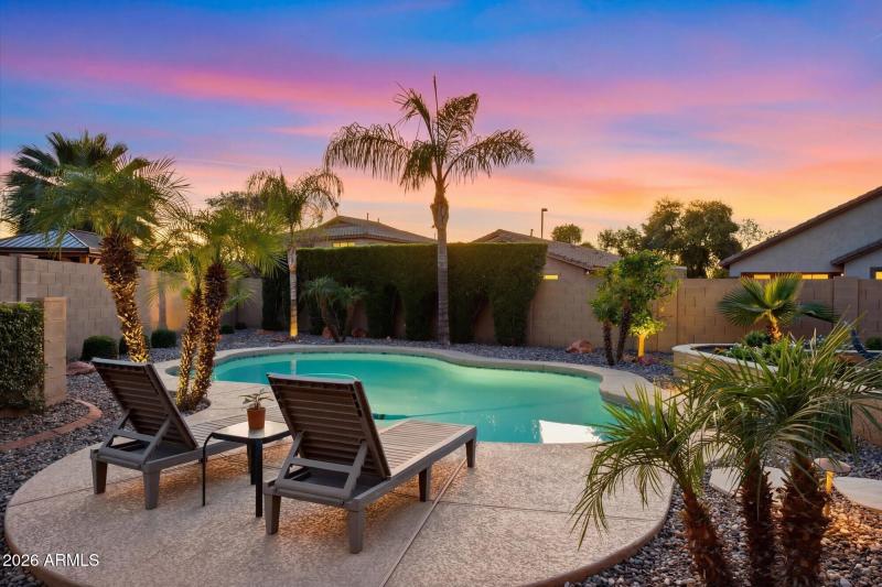 Private backyard pool