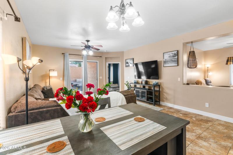 Dining Area Open to Living Area