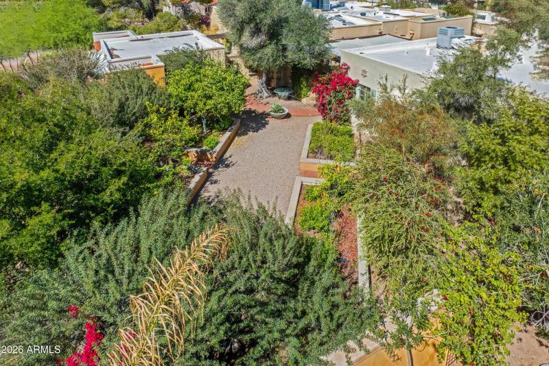 Overhead of Gardens in front of 2nd Resi