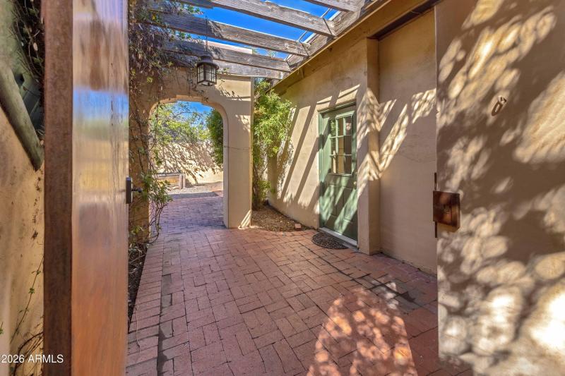 Man Door to Detached 2 Car Garage at Rea