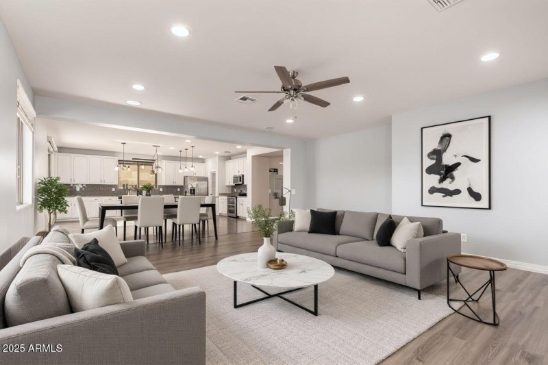 Family Room Open to the Kitchen