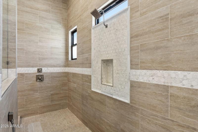 Spacious Tiled Primary Shower