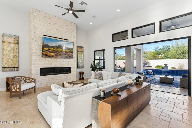 Great Room w/ Sliding Glass Windows