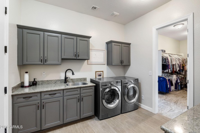 Laundry room off Master Closet