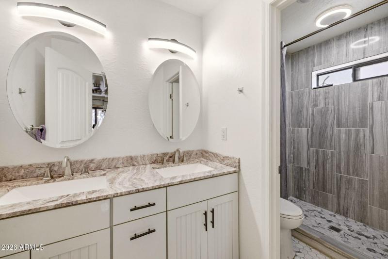 Primary bath with double sinks