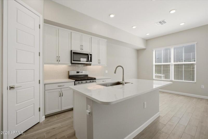 Kitchen- stainless steel appliances