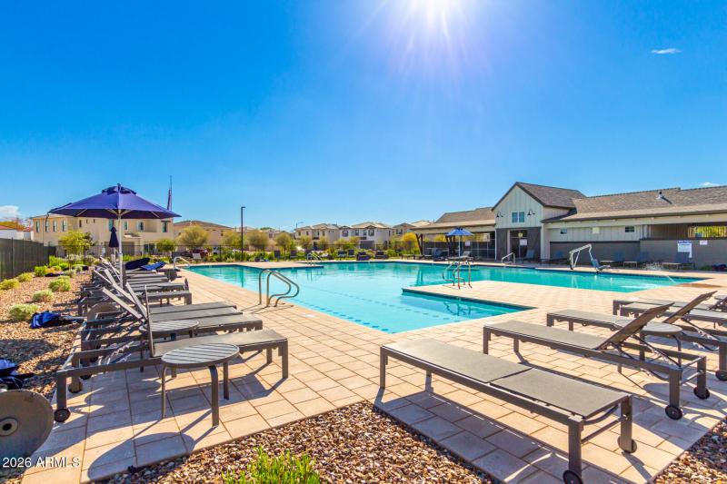 Community pool and pool house