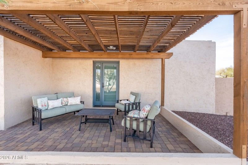 Guest bedroom patio (front)