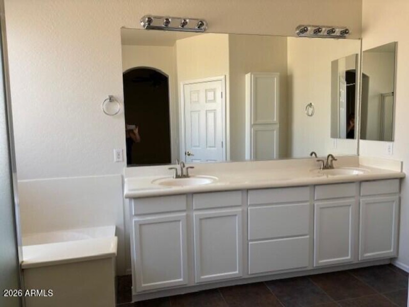 MASTER BATH HAS DUAL SINKS