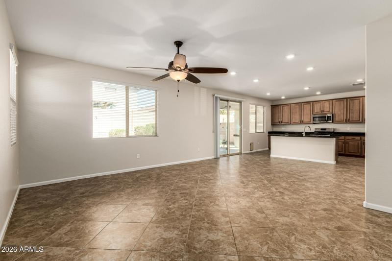 Living room and eating area
