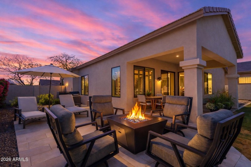 Twilight patio space