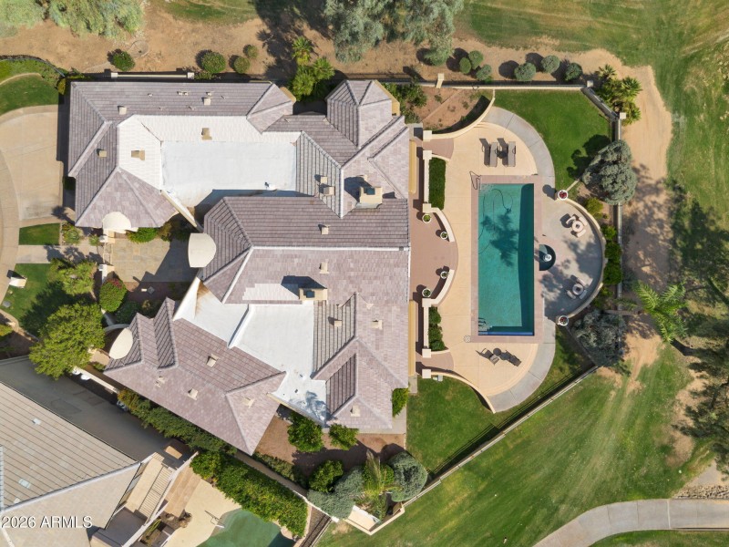Aerial view of the property