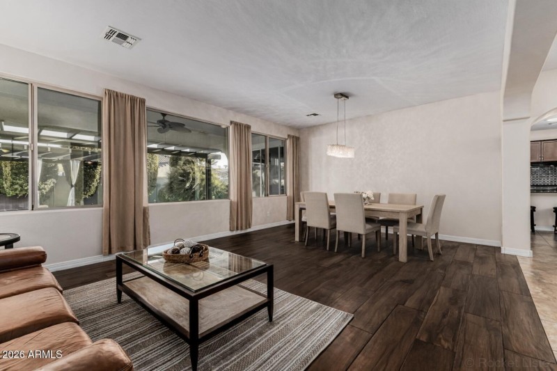 Living Room and Dining Room