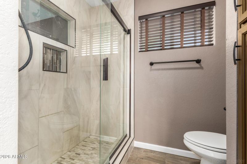 Updated walk-in Shower