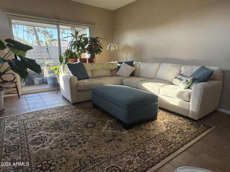 Private covered patio