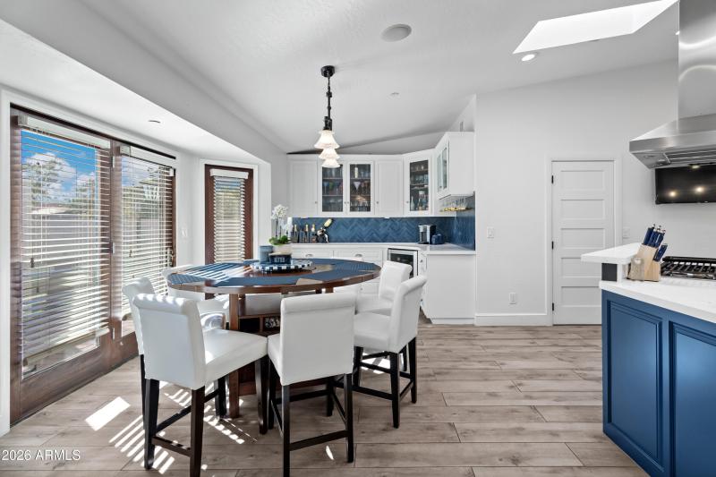 Breakfast nook in kitchen