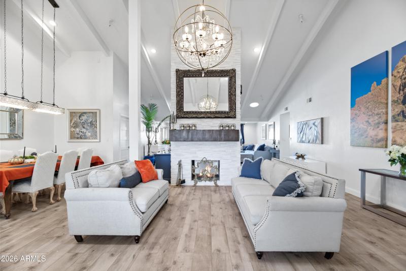 Double sided fireplace