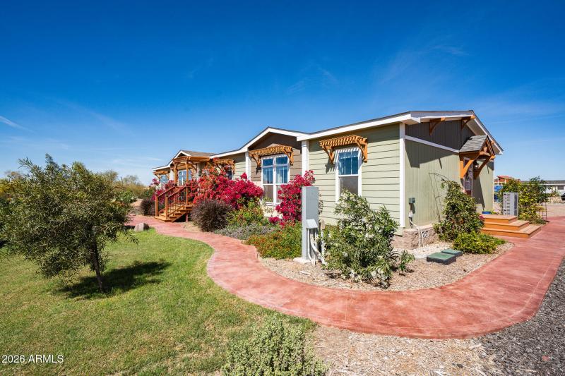 Walkway on the south side of home