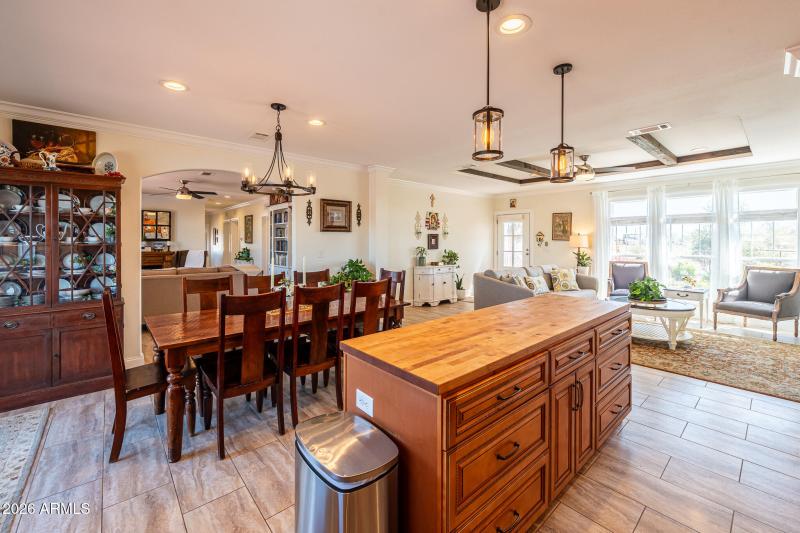 Kitchen Island and Dining